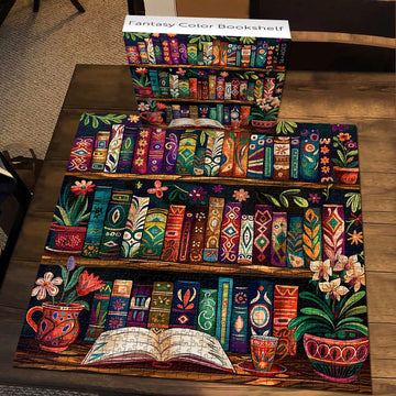 Fantasy Color Bookshelf puzzle puzzle 1000 pezzi